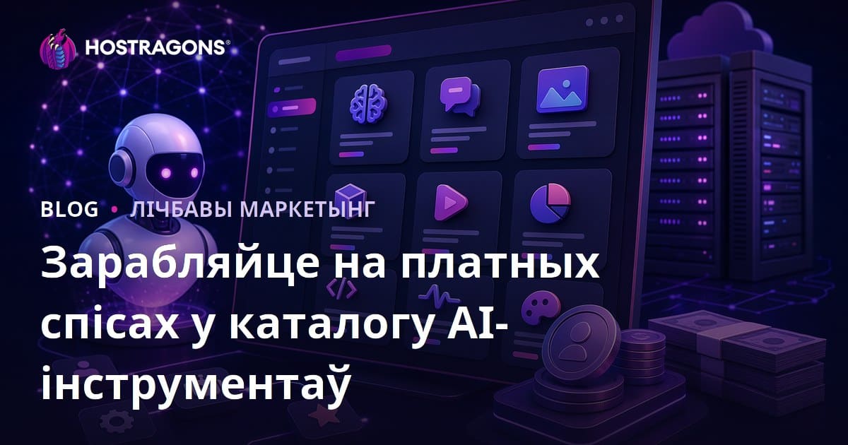 Даведнік AI-інструментаў: як зарабляць на аплатным спісе і каталогах штучнага інтэлекту