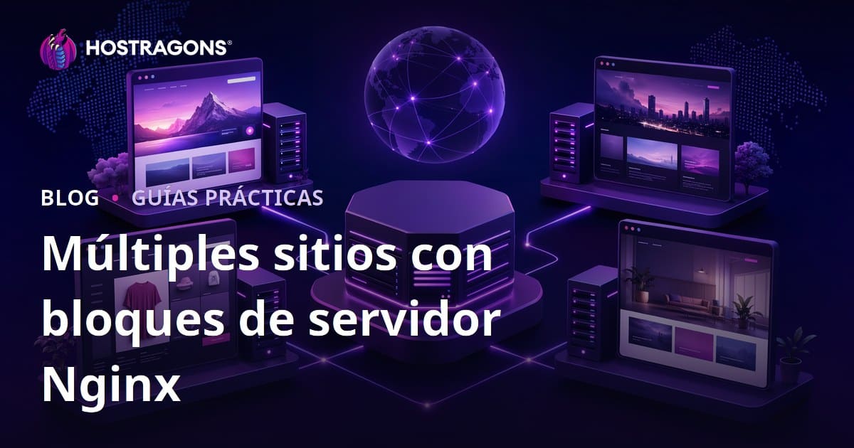 Cómo Alojar Múltiples Sitios Web con Bloques de Servidor Nginx (Hosts Virtuales)