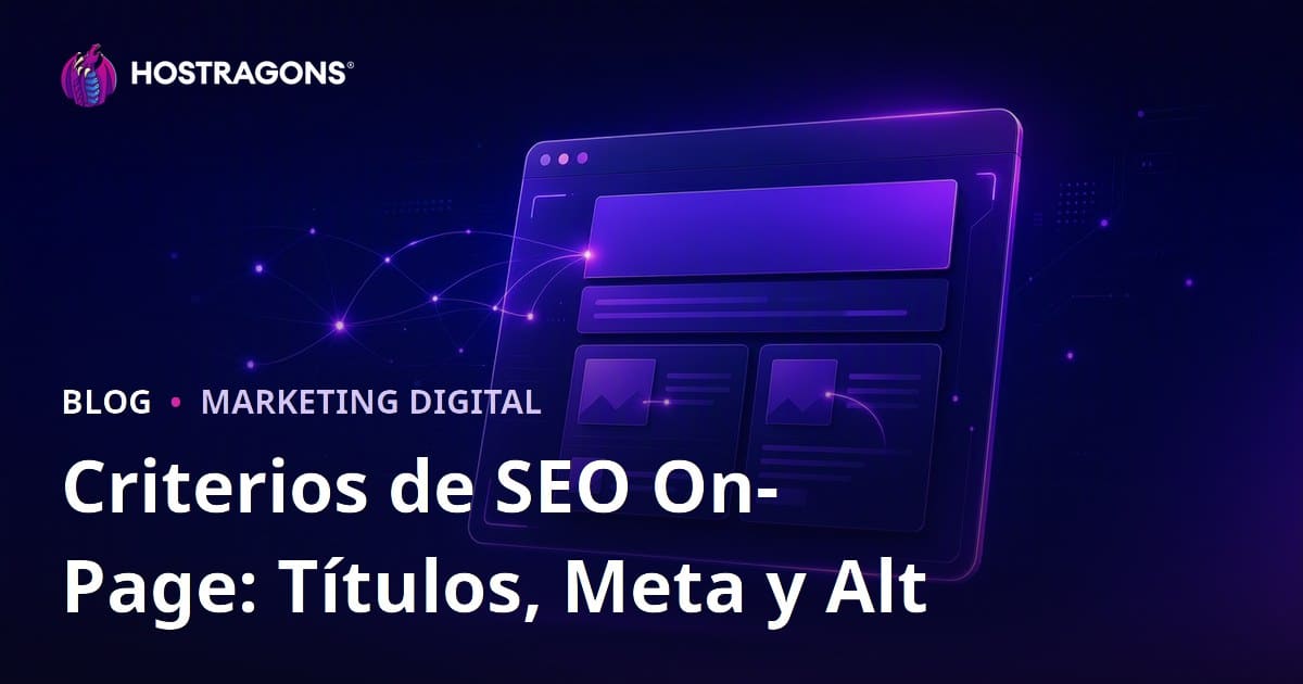 SEO on-page: title, metadescripción y etiquetas alt para 2026