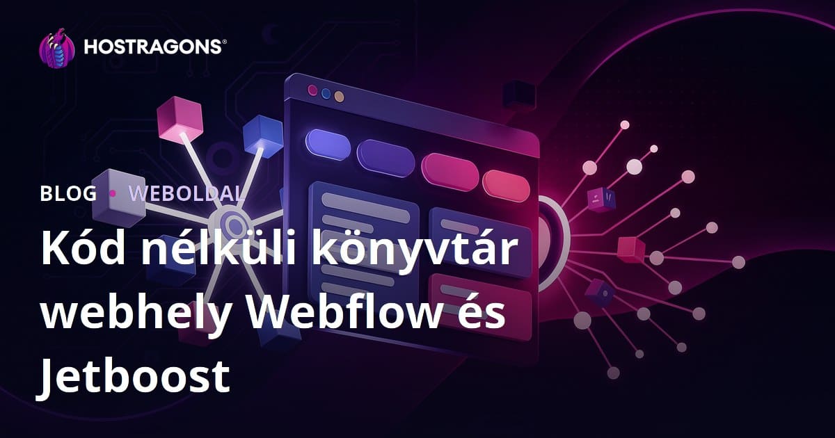 Kodszerű Webflow és Jetboost alapú fejlett szűrős katalógusoldal készítése