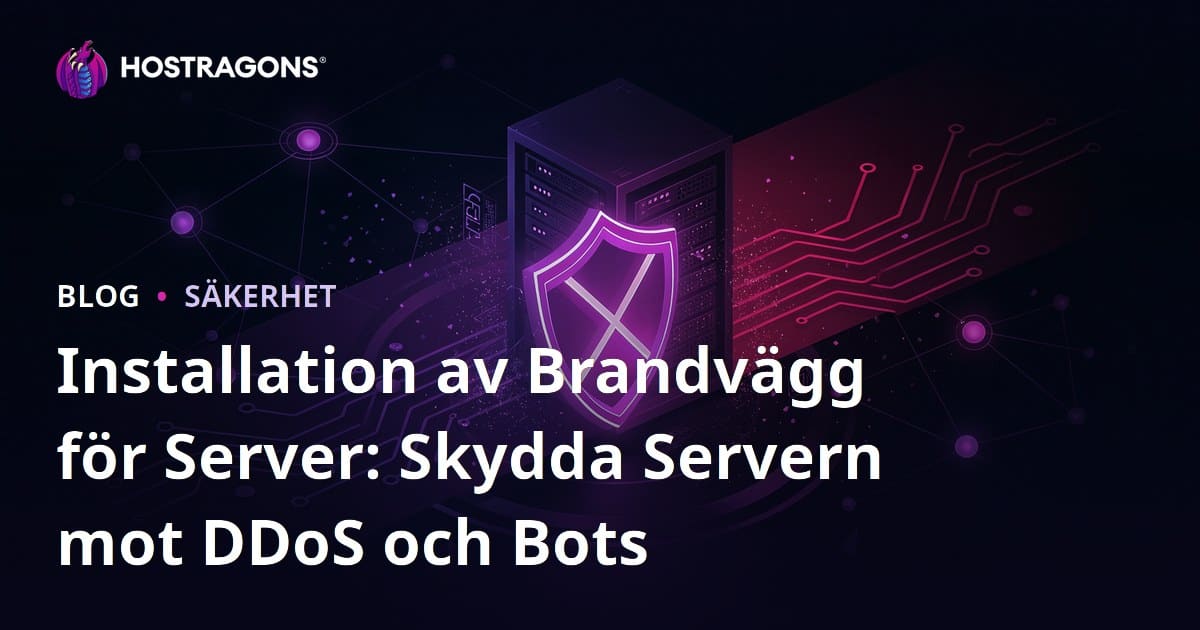 Installation av Brandvägg för Server: Skydda Servern mot DDoS och Bots
