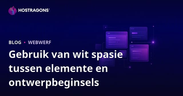 Gebruik van wit spasie tussen elemente en ontwerpbeginsels