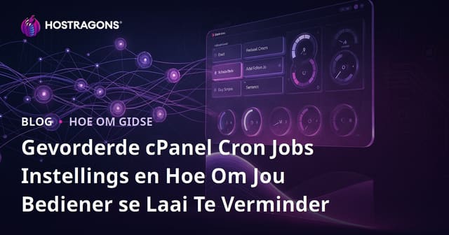 Gevorderde cPanel Cron Jobs Instellings en Hoe Om Jou Bediener se Laai Te Verminder