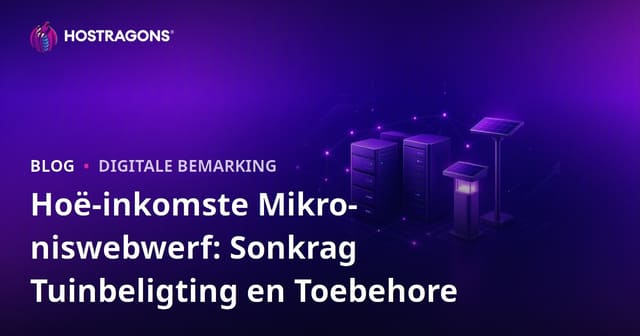 Hoë-inkomste Mikro-niswebwerf: Sonkrag Tuinbeligting en Toebehore
