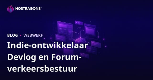 Verkeersbestuur vir Indie Speletjie-ontwikkelaars se Devlog en Forum Webwerwe
