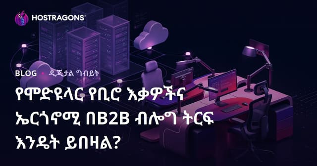የሞድዩላር የቢሮ እቃዎችና ኤርጎኖሚ በB2B ብሎግ ትርፍ እንዴት ይበዛል?