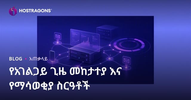 የአገልጋይ ጊዜ መከታተያ እና የማሳወቂያ ስርዓቶች