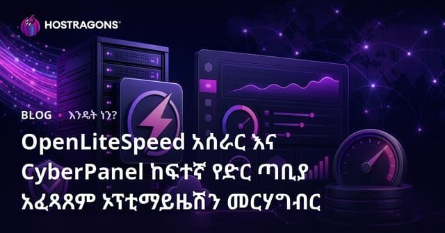 OpenLiteSpeed አሰራር እና CyberPanel ከፍተኛ የድር ጣቢያ አፈጻጸም ኦፕቲማይዜሽን መርሃግብር