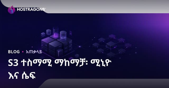 S3 ሚጣብያ ውስጥ ዘንድ የሚሰራ Object Storage: Minioና Ceph አንደኛ ልዩ ጥያቄዎች