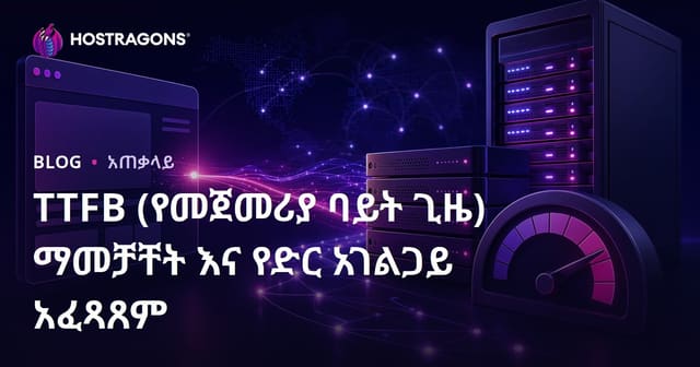 TTFB (Time to First Byte) አዘል የድር ሰርቨር የውጭ ትንበያና የሰፊ መድረሻ ውጤት አዘል