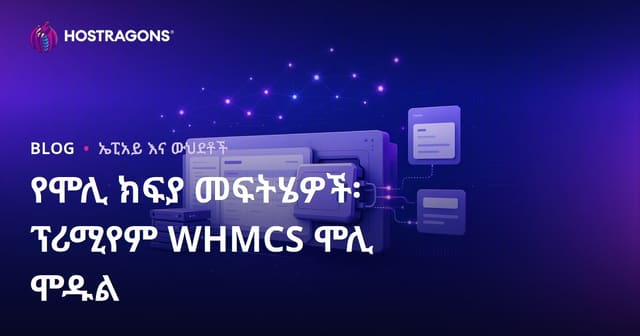 Mollie ክፍያ መፍትሄዎች፡፡ የPremium WHMCS Mollie ሞጁል ማቅረብ