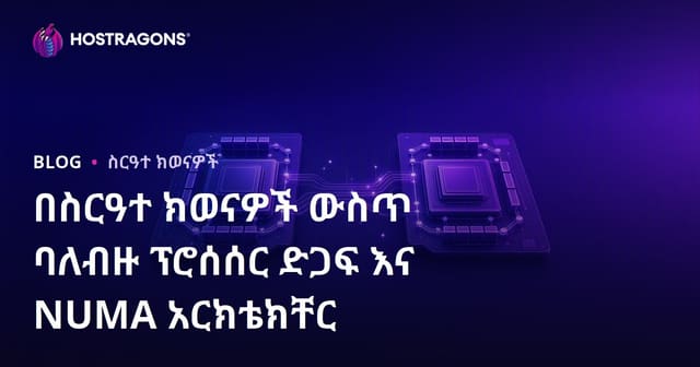 የአስተዳደር ሲስተሞች ውስጥ በብዙ አሰሳች የጥገና ድጋፍና NUMA ምስክርነት