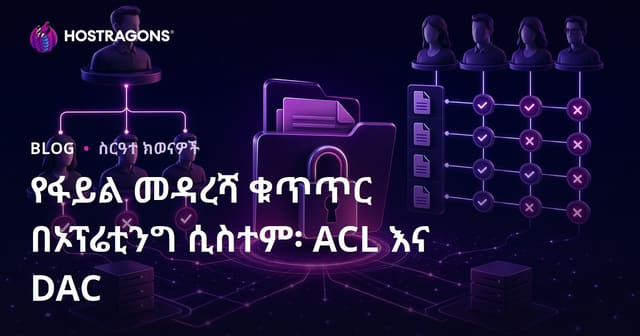 የፋይል መዳረሻ ቁጥጥር በኦፕሬቲንግ ሲስተም፡ ACL እና DAC