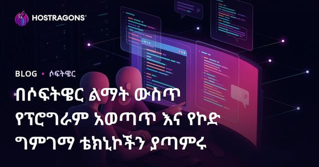 የሶፍትዌር ልማት ሲደረግ የፓይር ፕሮግራሚንግና ኮድ ሪቪው መሳተፊያ ተክኒኮች