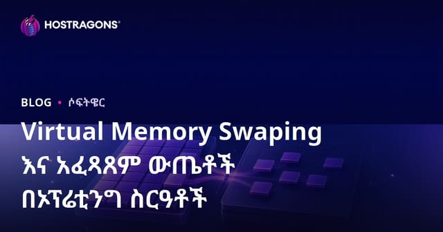 Virtual Memory Swaping እና አፈጻጸም ውጤቶች በኦፕሬቲንግ ስርዓቶች