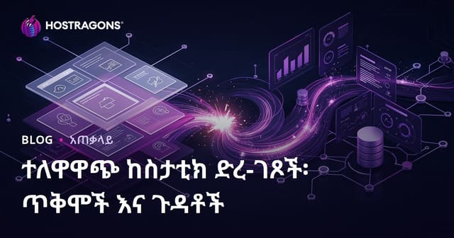 ዲናሚክ እና ስታቲክ የድህረገፅ አይነቶች: ፍትዋትና አንጻር ማወቅ በግልጽ አማርኛ