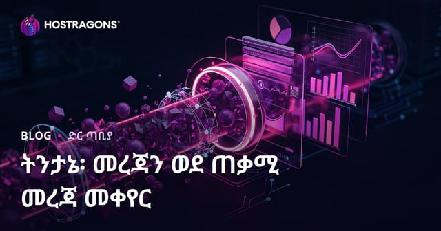 የመዝገበ-ባህሪ ትንታኔ (Analytics): ውሂብን ለጥቅም የሚሆን መረጃ ለማድረግ