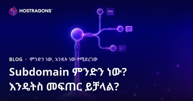 ንዑስ ዶሚን (Subdomain) ምንድነው እና እንዴት ንዑስ ዶሚን ማቋቋሚያ ይሰራል?