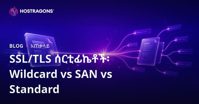 የSSL/TLS ሰርቲፍኬቶች፡ የWildcard፣ SAN እና የተለመዱ ሰርቲፍኬት ዓይነቶች ተወዳድር