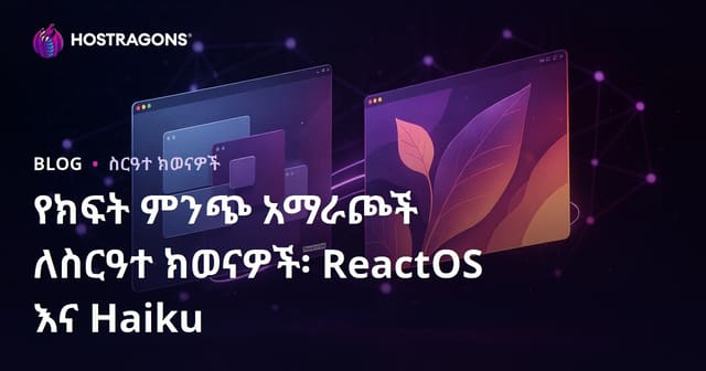 የአካባቢ እንደ አለመው አውታረ ስርዓት ምሳሌዎች፡ ReactOS እና Haiku