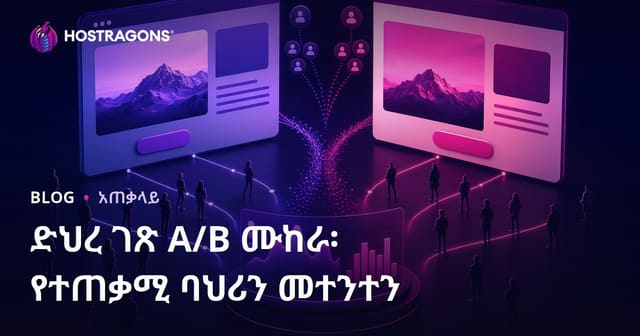 ድህረ ገጽ A/B ሙከራ፡ የተጠቃሚ ባህሪን መተንተን