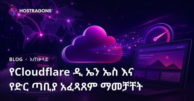 Cloudflare DNS እና የድህረ ገፅ የአፈጻጸም ማሻሻያ ስታሬቲጅኖች