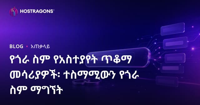 የዶሜን ስም ምርጫ መሳሪያዎች፡ አግባባ የዶሜን ስም ማግኘት ስራዎች በአማርኛ