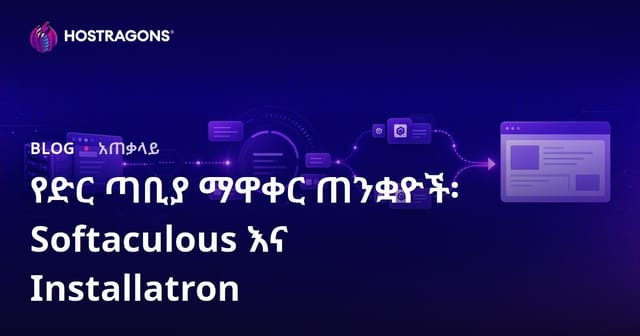 አዳሽ የዌብሳይት እንቅስቃሴ ስህተቶች፡ Softaculous እና Installatron አጠቃቀም ሙሉ መመሪያ