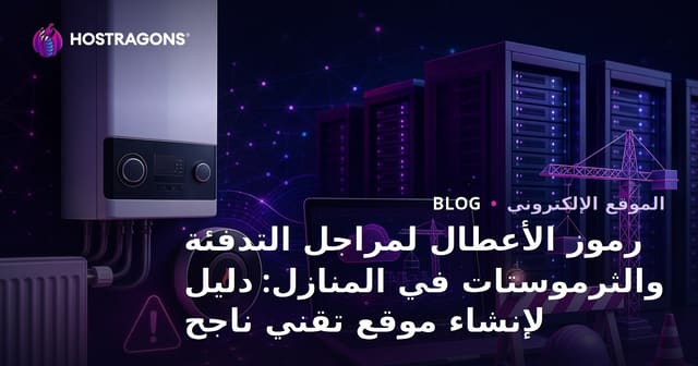 رموز الأعطال لمراجل التدفئة والثرموستات في المنازل: دليل لإنشاء موقع تقني ناجح