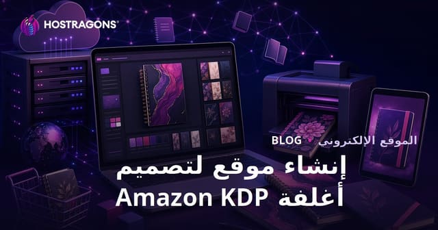إنشاء موقع لتصميم أغلفة دفاتر وأجندات لنشر KDP من أمازون