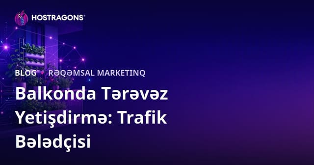 Şəhər Təsərrüfatı və Balkonda Tərəvəz Yetişdirmə üzrə Trafik Artırma Strategiyaları