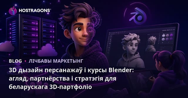 3D дызайн персанажаў і курсы Blender: агляд, партнёрства і стратэгія для беларускага 3D-партфоліо
