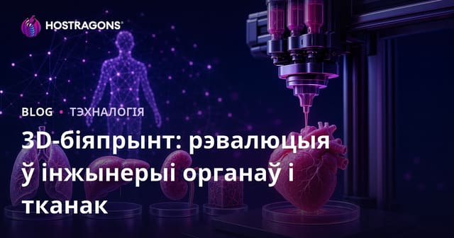 3D-біяпрынт: рэвалюцыя ў інжынерыі органаў і тканак