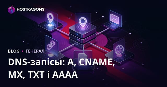 DNS-запісы: A, CNAME, MX, TXT і AAAA