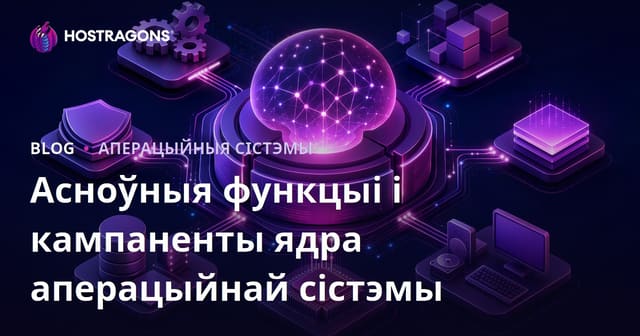 Асноўныя функцыі і кампаненты ядра аперацыйнай сістэмы