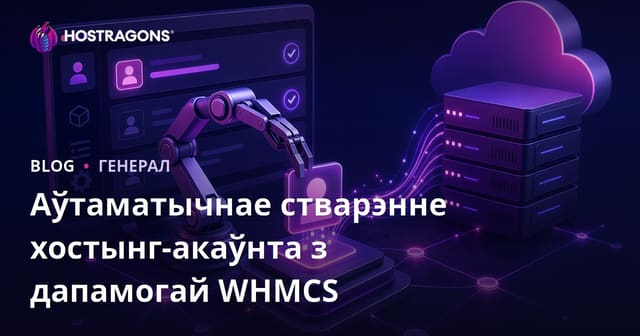 Аўтаматычнае стварэнне хостынг-акаўнта з дапамогай WHMCS