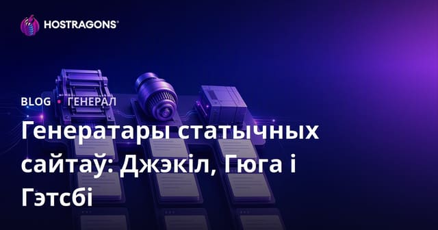 Статычныя Сайты: Jekyll, Hugo і Gatsby