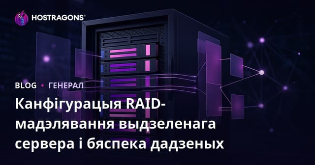 Канфігурацыя RAID-мадэлявання выдзеленага сервера і бяспека дадзеных