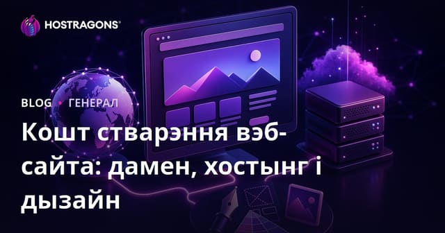 Кошт стварэння вэб-сайта: дамен, хостынг і дызайн