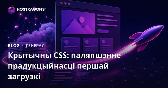 Крытычны CSS: паляпшэнне прадукцыйнасці першай загрузкі