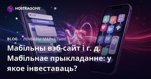 Мабільны вэб-сайт і г. д. Мабільнае прыкладанне: у якое інвеставаць?