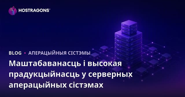 Маштабаванасць і высокая прадукцыйнасць у серверных аперацыйных сістэмах