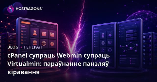 cPanel супраць Webmin супраць Virtualmin: параўнанне панэляў кіравання