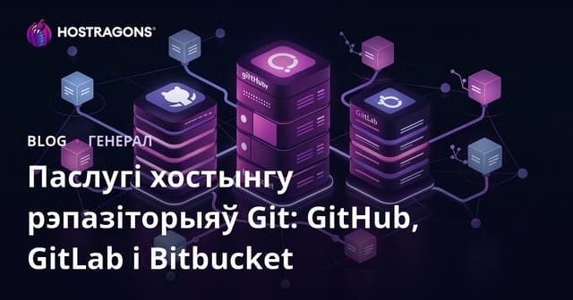 Паслугі хостынгу рэпазіторыяў Git: GitHub, GitLab і Bitbucket