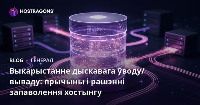 Выкарыстанне дыскавага ўводу/вываду: прычыны і рашэнні запаволення хостынгу