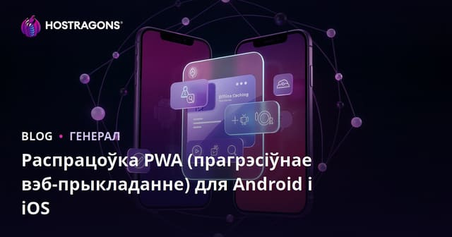 Распрацоўка PWA (прагрэсіўнае вэб-прыкладанне) для Android і iOS