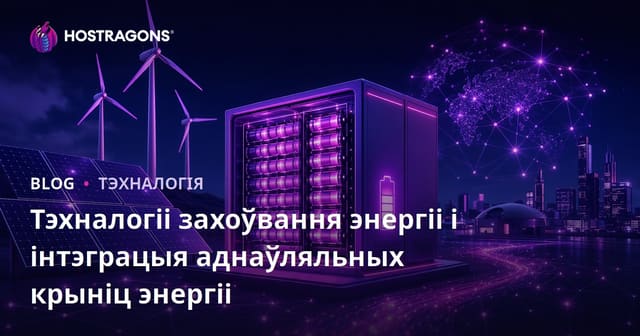 Тэхналогіі захоўвання энергіі і інтэграцыя аднаўляльных крыніц энергіі