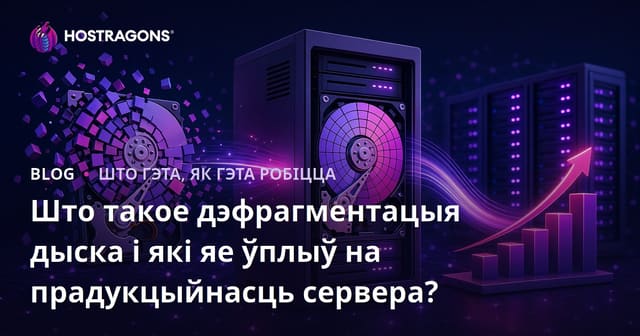 Што такое дэфрагментацыя дыска і як яна ўплывае на прадукцыйнасць сервера?