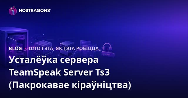 TeamSpeak сервер: Пакрокавая інструкцыя па ўсталяванні TS3 (Беларуская версія 2026)