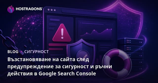 Възстановяване на сайта след предупреждение за сигурност и ръчни действия в Google Search Console